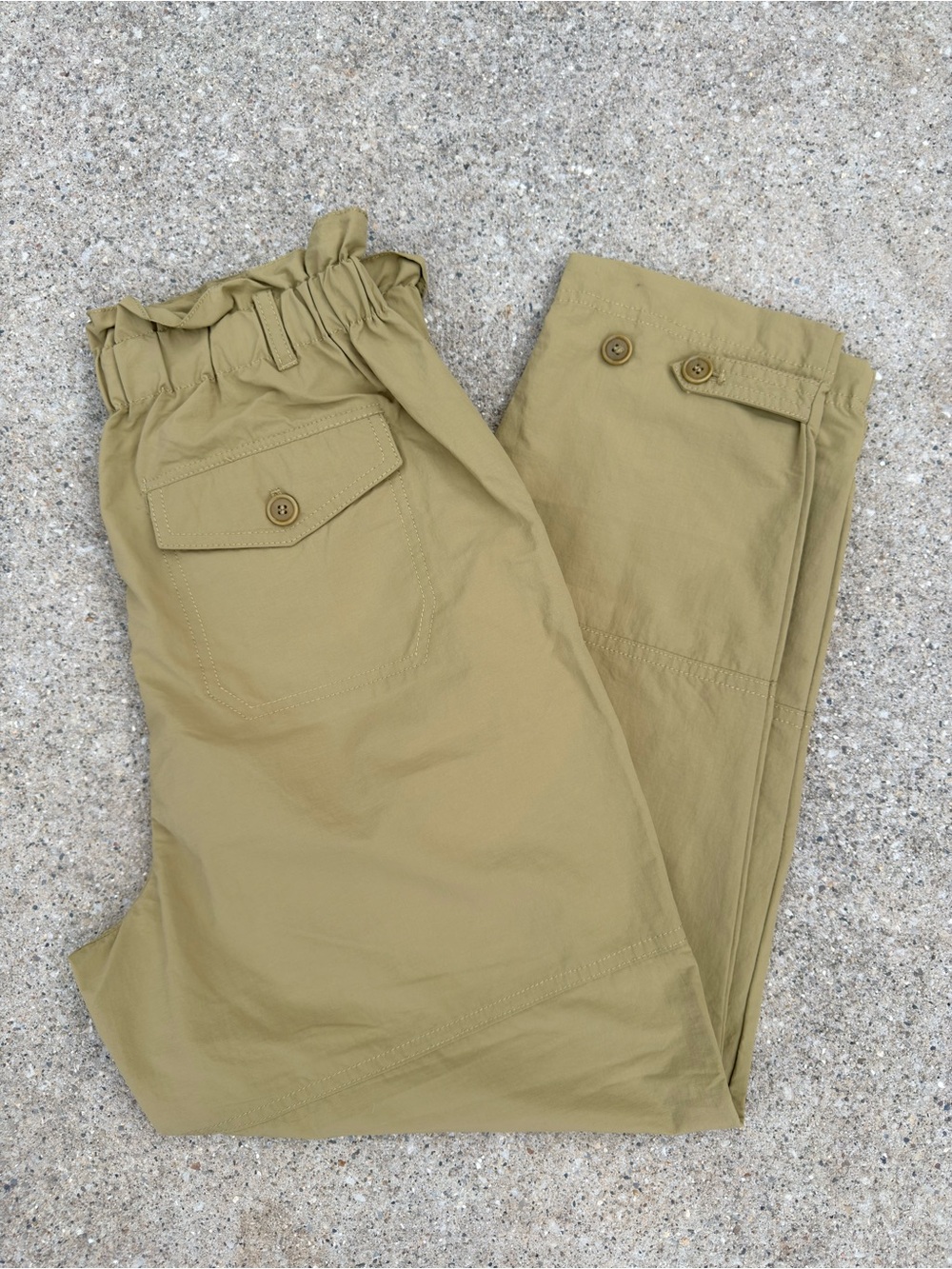 Madewell Poplin Smocked Huston Pull On Pants Women's Sz Small NWT